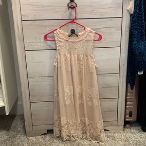 Blush, Lacey, knee length dress